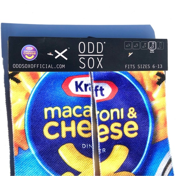 NWT Odd Sox Macaroni And Cheese Socks Adult Size 6-13 - Picture 5 of 9